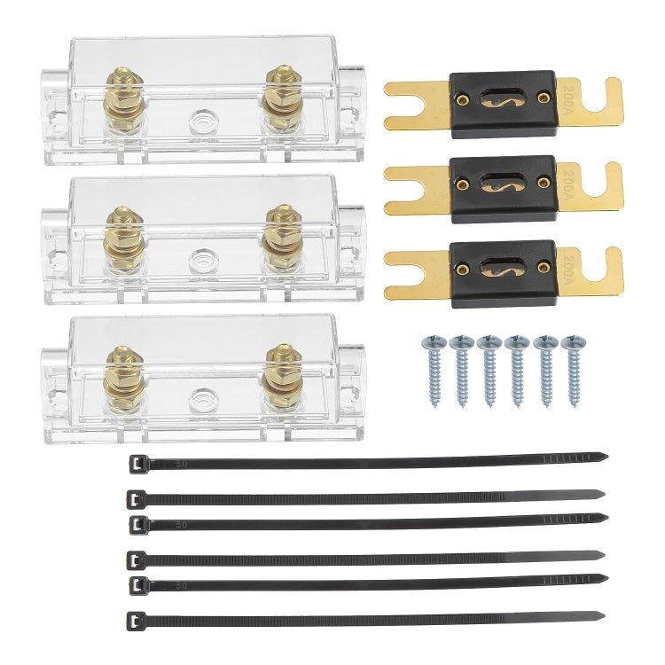 3 in 1 ANL Car Audio Modified Fuse Holder with 200A Fuse, Current:200A - free shipping - PMC TechLife - Order now!