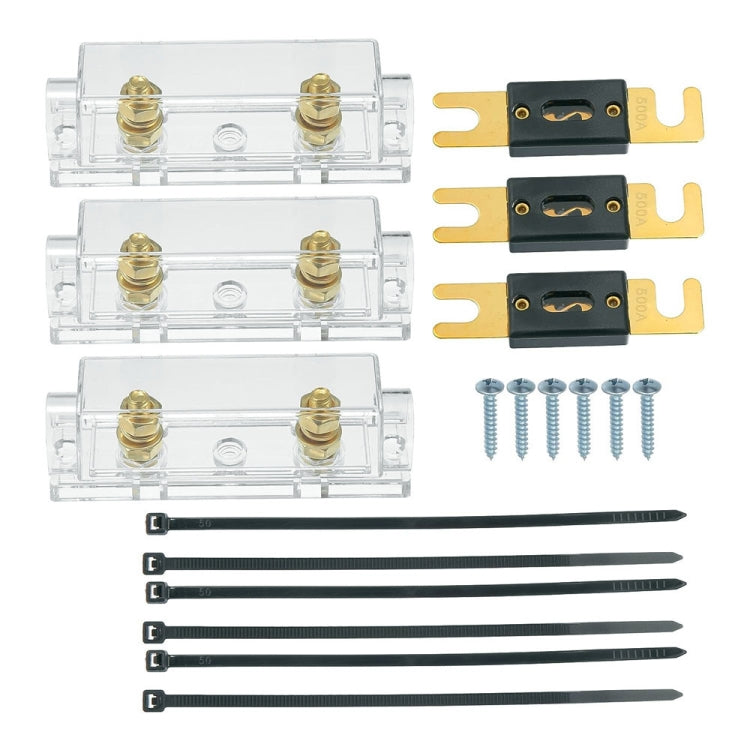 3 in 1 ANL Car Audio Modified Fuse Holder with 200A Fuse, Current:500A - Fuse by PMC TechLife | Online Shopping South Africa | PMC TechLife | Buy Now Pay Later Mobicred