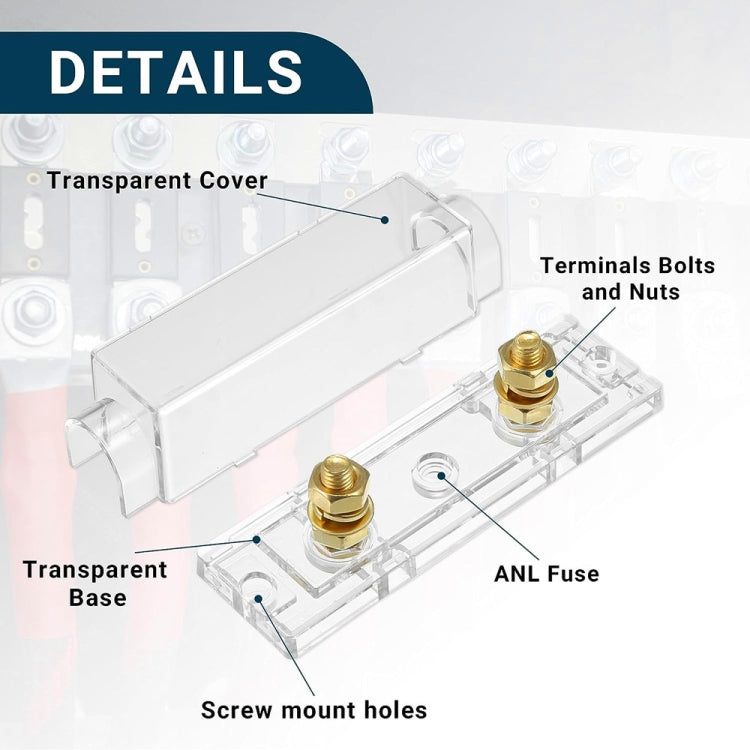 3 in 1 ANL Car Audio Modified Fuse Holder with 200A Fuse, Current:80A - Fuse by PMC TechLife | Online Shopping South Africa | PMC TechLife | Buy Now Pay Later Mobicred
