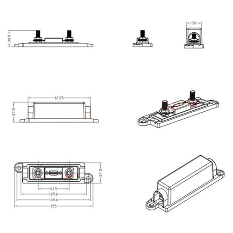 3 in 1 ANL Car Audio Modified Fuse Holder with 200A Fuse, Current:400A - Fuse by PMC TechLife | Online Shopping South Africa | PMC TechLife | Buy Now Pay Later Mobicred