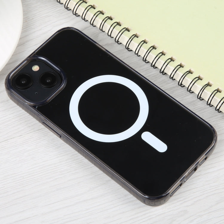 For iPhone 15 GEBEI MagSafe Magnetic Transparent Phone Case(Transparent Black) - iPhone 15 Cases by GEBEI | Online Shopping South Africa | PMC TechLife