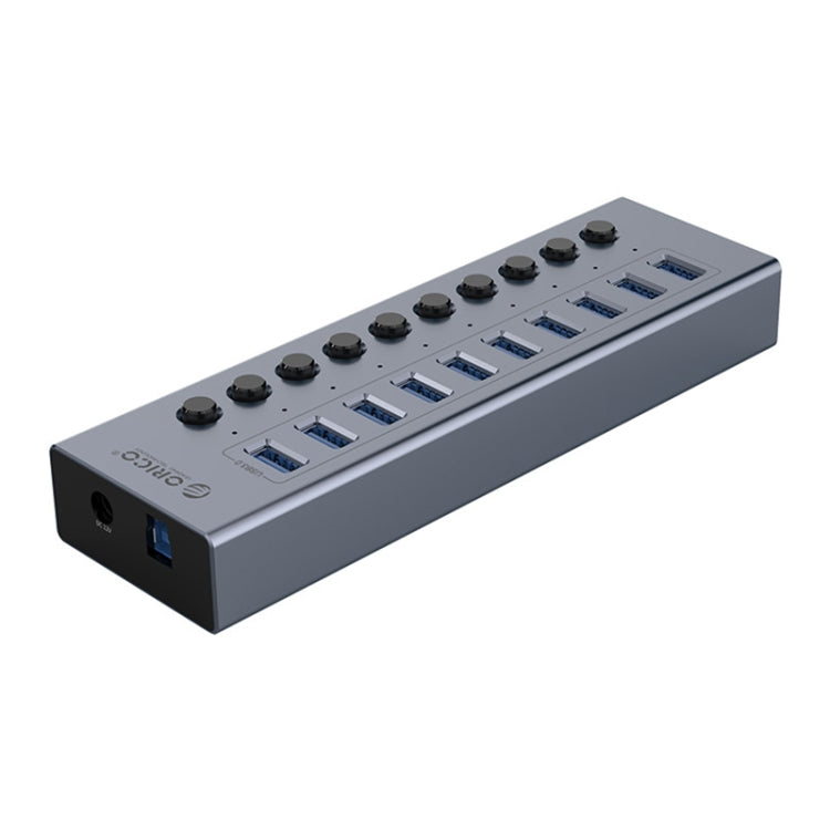 ORICO BT2U3-10AB-GY-BP 10 Ports USB 3.0 HUB with Individual Switches(AU Plug) - USB 3.0 HUB by ORICO | Online Shopping South Africa | PMC Jewellery | Buy Now Pay Later Mobicred