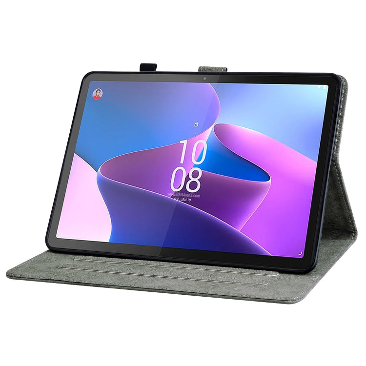 For Lenovo Tab P12 Tiger Pattern Flip Leather Tablet Case(Brown) - Lenovo by PMC TechLife | Online Shopping South Africa | PMC TechLife | Buy Now Pay Later Mobicred