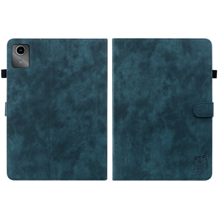 For Lenovo Tab M11/Xiaoxin Pad 11 2024 Tiger Pattern Flip Leather Tablet Case(Dark Blue) - Lenovo by PMC Jewellery | Online Shopping South Africa | PMC Jewellery | Buy Now Pay Later Mobicred