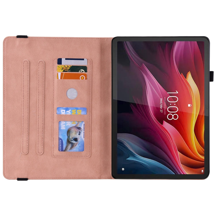 For Lenovo Tab K11 Plus Butterfly Flower Embossed Leather Tablet Case(Rose Gold) - Lenovo by PMC TechLife | Online Shopping South Africa | PMC TechLife | Buy Now Pay Later Mobicred