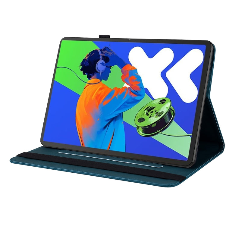 For Lenovo Tab P12 Pro 12.7 2025 Butterfly Flower Embossed Leather Tablet Case(Blue) - Lenovo by PMC TechLife | Online Shopping South Africa | PMC TechLife | Buy Now Pay Later Mobicred