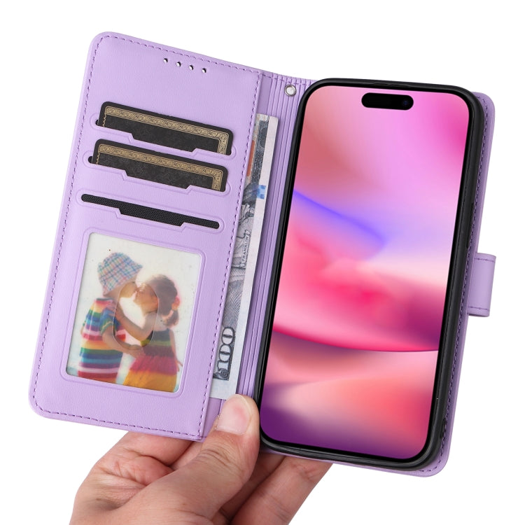 For iPhone 16 BETOPNICE BN-005 2 in 1 Detachable Imitate Genuine Leather Phone Case(Light Purple) - iPhone 16 Cases by BETOPNICE | Online Shopping South Africa | PMC Jewellery | Buy Now Pay Later Mobicred