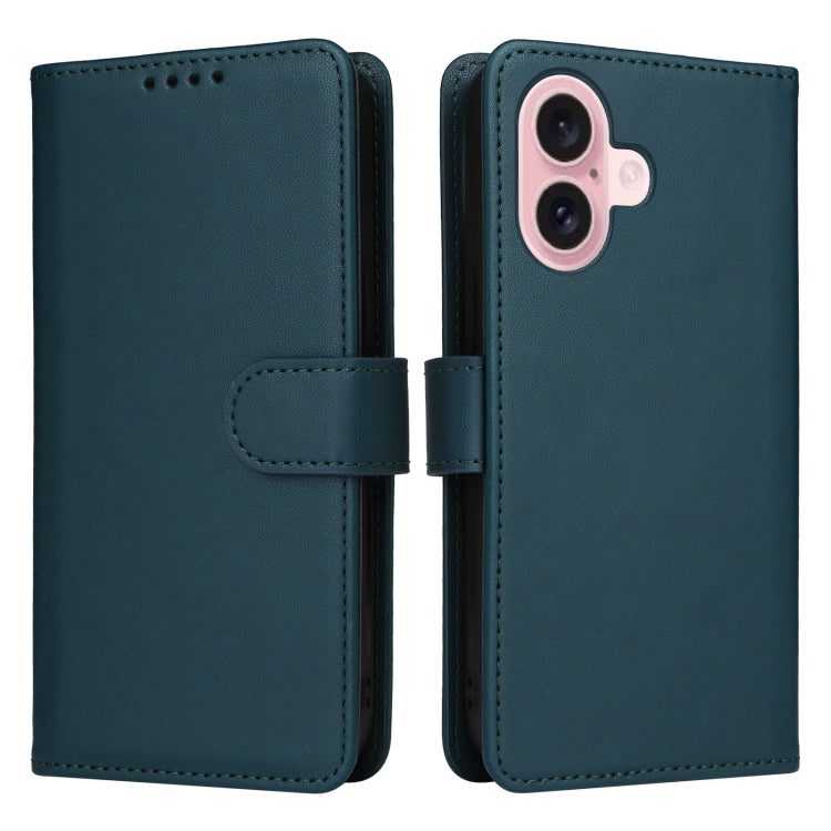 For iPhone 16 BETOPNICE BN-005 2 in 1 Detachable Imitate Genuine Leather Phone Case(Blue) - free shipping - PMC Jewellery - Order now!