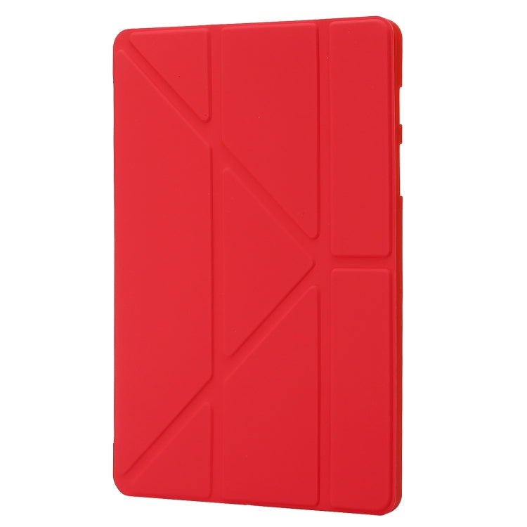 For Samsung Galaxy Tab S9 Deformation Silicone Leather Tablet Case(Red) - Galaxy Tab S9 Cases by PMC Jewellery | Online Shopping South Africa | PMC Jewellery | Buy Now Pay Later Mobicred