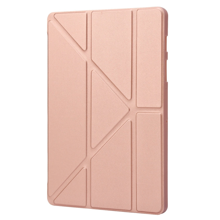 For Samsung Galaxy Tab S9 Deformation Silicone Leather Tablet Case(Rose Gold) - Galaxy Tab S9 Cases by PMC Jewellery | Online Shopping South Africa | PMC Jewellery | Buy Now Pay Later Mobicred