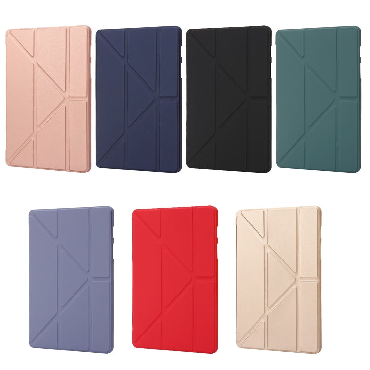 For Samsung Galaxy Tab S10+ / S9+ Deformation Silicone Leather Tablet Case(Rose Gold) - Galaxy Tab S9+ Cases by PMC Jewellery | Online Shopping South Africa | PMC Jewellery | Buy Now Pay Later Mobicred