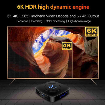 6K Ultra HD Android 12.0 Smart TV Box with Remote Control, 4GB+64GB, Allwinner H616 1.5GHZ Quad-Core(UK Plug) - Others by PMC Jewellery | Online Shopping South Africa | PMC Jewellery | Buy Now Pay Later Mobicred