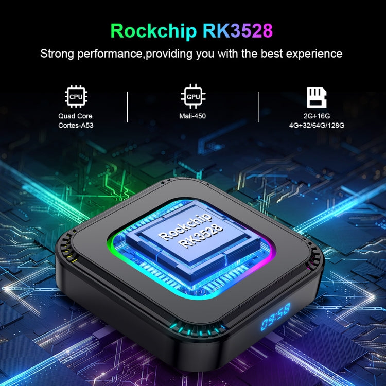 HK1 RBOX K8 8K Android 13.0 Smart TV Box with Remote Control, 4GB+32GB, RK3528 Quad-Core(US Plug) - Others by PMC TechLife | Online Shopping South Africa | PMC TechLife | Buy Now Pay Later Mobicred