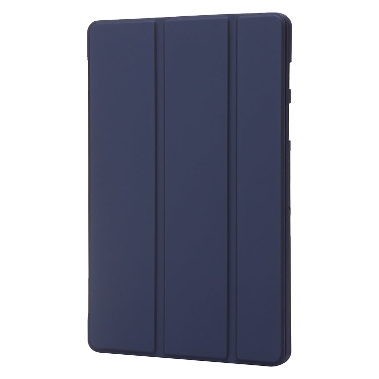 For Samsung Galaxy Tab S9+ / S10+ 3-Fold Holder Silicone Leather Tablet Case(Dark Blue) - Galaxy Tab S9+ Cases by PMC Jewellery | Online Shopping South Africa | PMC Jewellery | Buy Now Pay Later Mobicred