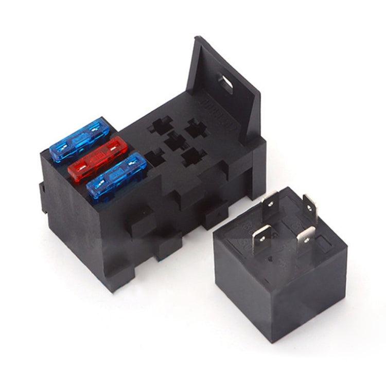 12V 4 Pin Car RV Engine Compartment Multi-Way Fuse Holder 3 Ways With Relay Holder - Fuse by PMC TechLife | Online Shopping South Africa | PMC TechLife | Buy Now Pay Later Mobicred