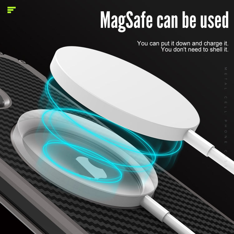 For iPhone 16 Plus R-JUST RJ51 Hollow MagSafe Magnetic Metal Phone Case(Space Grey) - free shipping - PMC Jewellery - Order now!