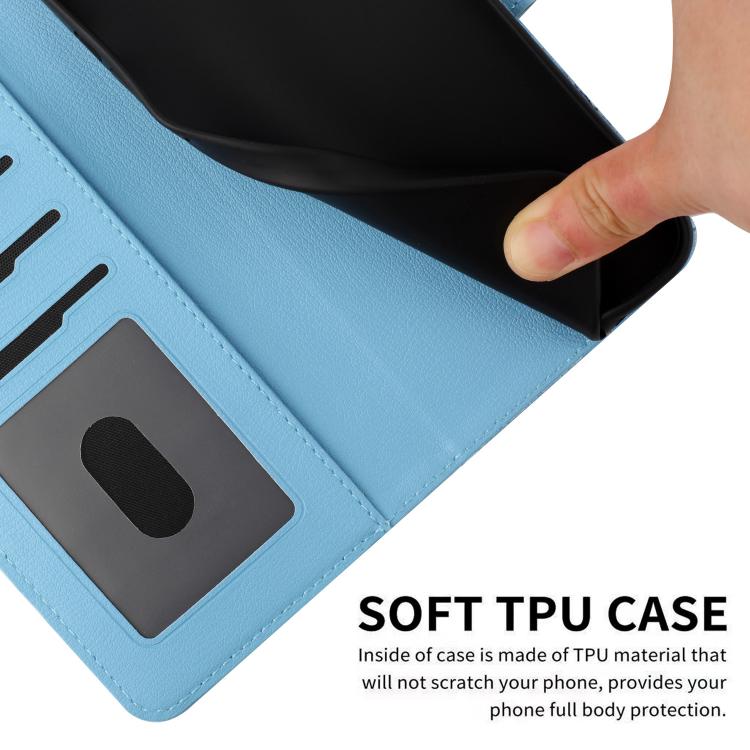 For iPhone 16e Cartoon Cats Leather Phone Case(Blue) - iPhone 16e Cases by PMC TechLife | Online Shopping South Africa | PMC TechLife | Buy Now Pay Later Mobicred