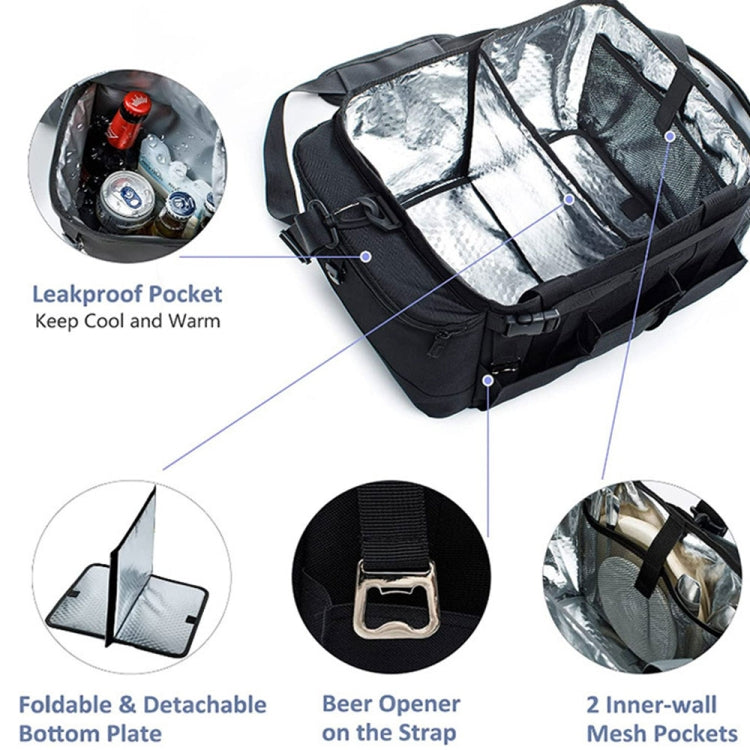 Large Foldable and Portable Outdoor Car Camping Picnic Storage Bag(Grey) - Stowing Tidying by PMC TechLife | Online Shopping South Africa | PMC TechLife | Buy Now Pay Later Mobicred