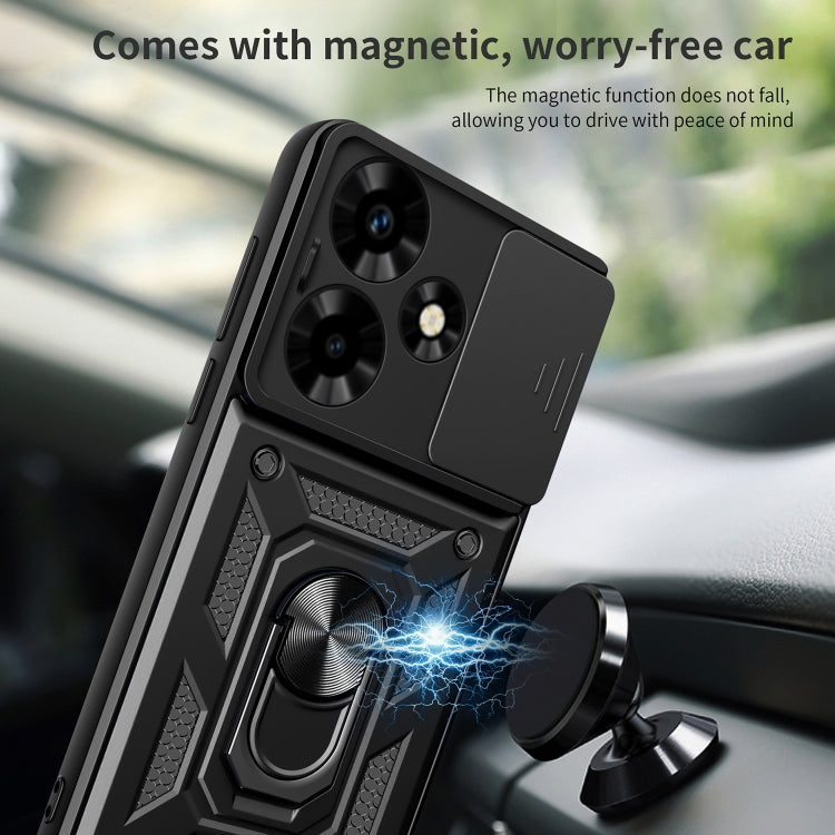 For Infinix Hot 30 Sliding Camera Cover Design TPU+PC Phone Case(Black) - Infinix Cases by PMC TechLife | Online Shopping South Africa | PMC TechLife | Buy Now Pay Later Mobicred