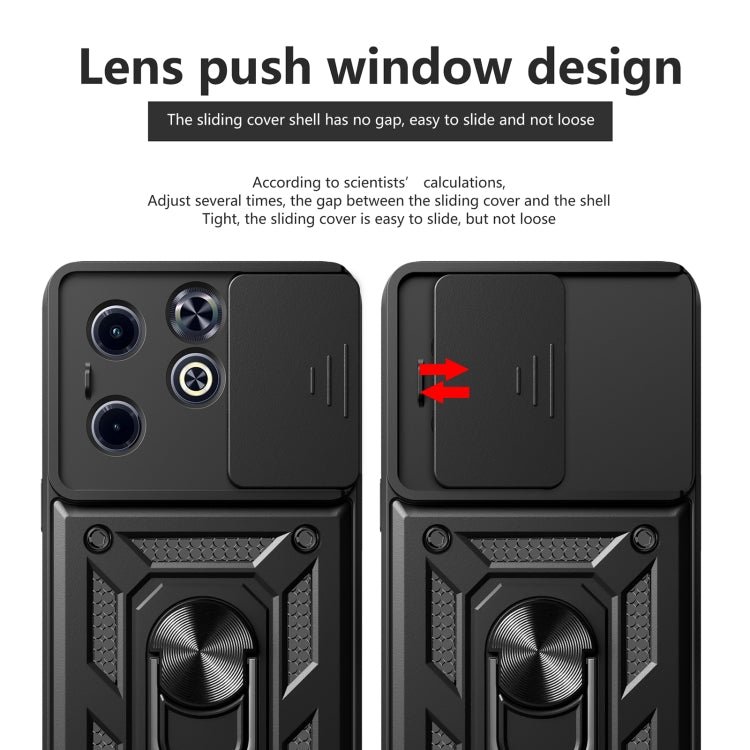 For Infinix Hot 40i / Smart 8 Sliding Camera Cover Design TPU+PC Phone Case(Silver) - Infinix Cases by PMC TechLife | Online Shopping South Africa | PMC TechLife | Buy Now Pay Later Mobicred
