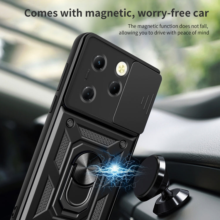 For Infinix Hot 40 / 40 Pro 4G Sliding Camera Cover Design TPU+PC Phone Case(Gold) - free shipping - PMC TechLife - Order now!