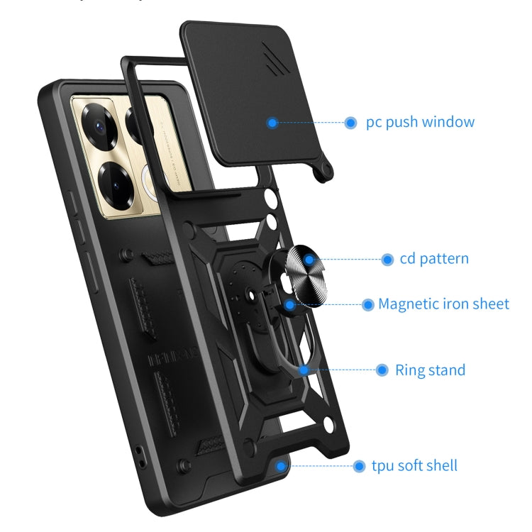For Infinix Note 40 Pro/40 Pro+ 5G Sliding Camera Cover Design TPU+PC Phone Case(Red) - Infinix Cases by PMC TechLife | Online Shopping South Africa | PMC TechLife | Buy Now Pay Later Mobicred