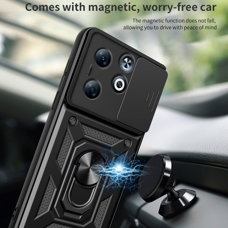 For Infinix Smart 8 Plus / 8 Pro Sliding Camera Cover Design TPU+PC Phone Case(Silver) - Infinix Cases by PMC TechLife | Online Shopping South Africa | PMC TechLife | Buy Now Pay Later Mobicred