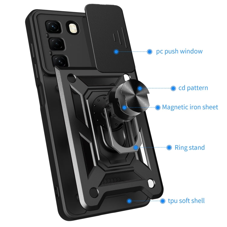 For Infinix Hot 50 4G Sliding Camera Cover Design TPU+PC Phone Case(Blue) - free shipping - PMC TechLife - Order now!