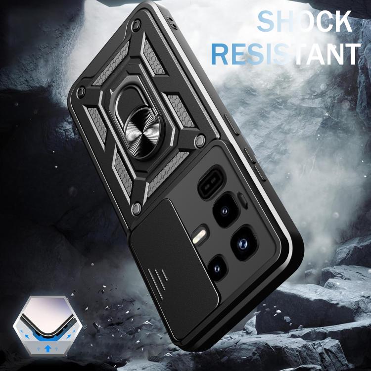 For Infinix Note 50 Pro 4G Sliding Camera Cover Design TPU+PC Phone Case(Blue) - free shipping - PMC TechLife - Order now!