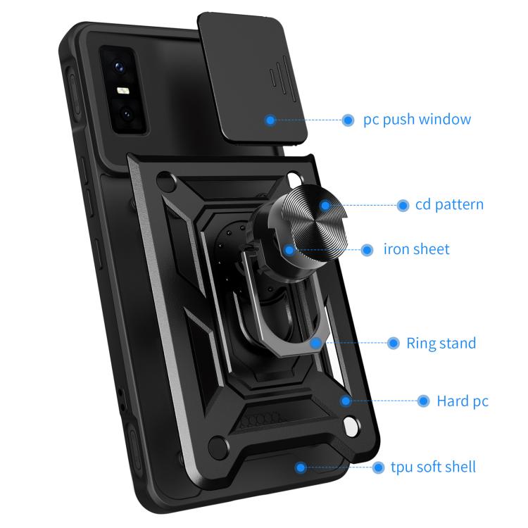For Infinix GT 30 Pro Sliding Camera Cover Design TPU+PC Phone Case(Rose Gold) - free shipping - PMC TechLife - Order now!