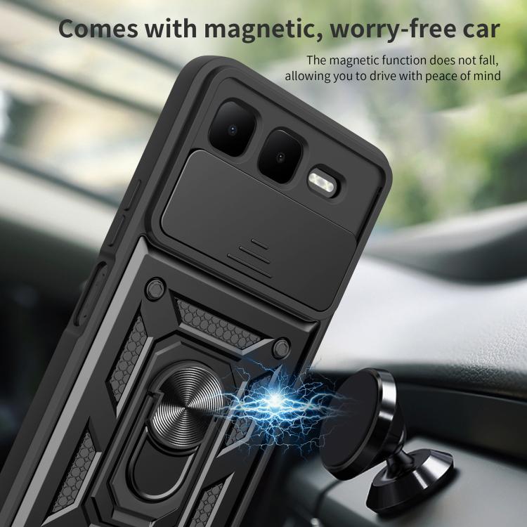 For Infinix Smart 10 Plus 4G Sliding Camera Cover Design TPU+PC Phone Case(Red) - free shipping - PMC TechLife - Order now!