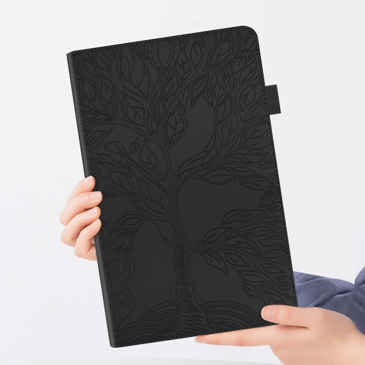 For Honor Pad X9 / X8 Pro Tree Life Series Embossed Leather Tablet Case(Black) - Honor by PMC TechLife | Online Shopping South Africa | PMC TechLife | Buy Now Pay Later Mobicred
