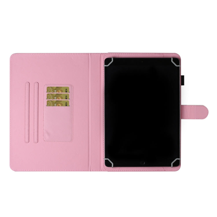 For 8 inch Universal Tablet PC Colored Drawing Pattern Horizontal Flip PU Leather Case with Holder & Card Slot(Loving Elephant) - 8 inch by PMC TechLife | Online Shopping South Africa | PMC TechLife | Buy Now Pay Later Mobicred