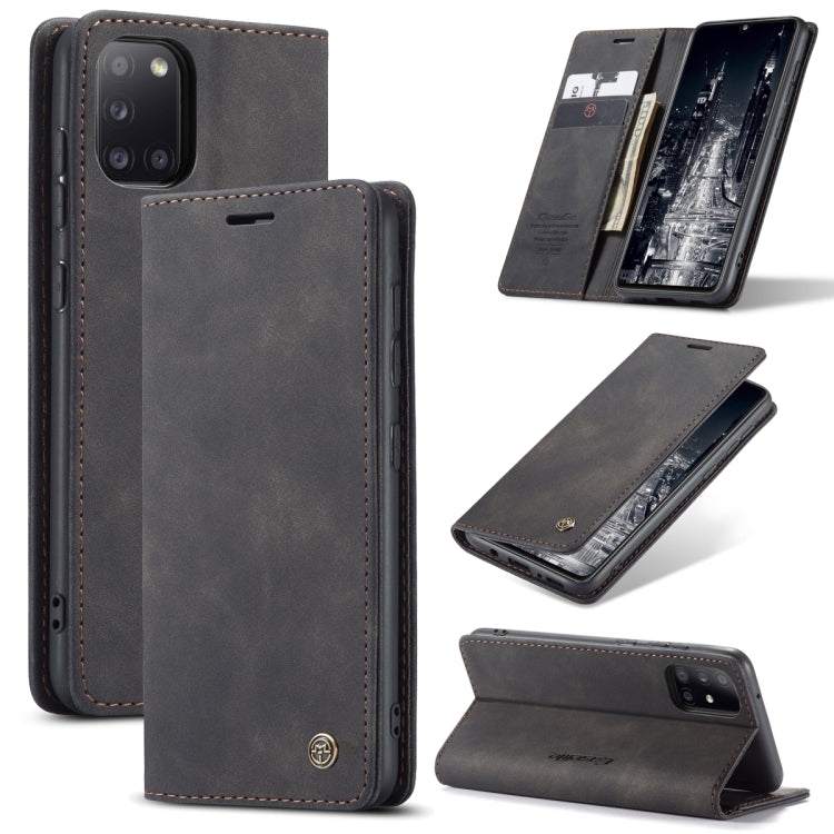 For Samsung Galaxy A31 CaseMe-013 Multifunctional Retro Frosted Horizontal Flip Leather Case with Card Slot & Holder & Wallet(Black) - Galaxy Phone Cases by CaseMe | Online Shopping South Africa | PMC Jewellery | Buy Now Pay Later Mobicred