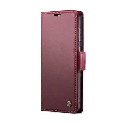 For Huawei Mate 60 CaseMe 023 Butterfly Buckle Litchi Texture RFID Anti-theft Leather Phone Case(Wine Red) - Huawei Cases by CaseMe | Online Shopping South Africa | PMC Jewellery | Buy Now Pay Later Mobicred