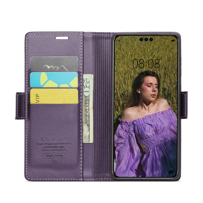 For Huawei Mate 60 Pro / 60 Pro+ CaseMe 023 Butterfly Buckle Litchi Texture RFID Anti-theft Leather Phone Case(Pearly Purple) - Huawei Cases by CaseMe | Online Shopping South Africa | PMC Jewellery | Buy Now Pay Later Mobicred