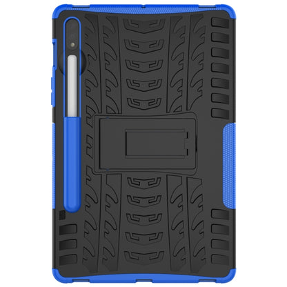 For Samsung Galaxy Tab S9 / S7 / S8 Tire Texture TPU + PC Tablet Case(Blue) - Galaxy Tab S9 Cases by PMC Jewellery | Online Shopping South Africa | PMC Jewellery | Buy Now Pay Later Mobicred