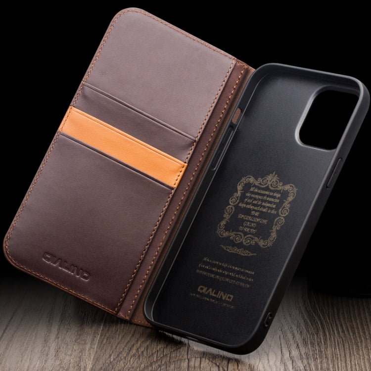 For iPhone 15 QIALINO Classic Gen2 Genuine Leather Phone Case(Black) - iPhone 15 Cases by QIALINO | Online Shopping South Africa | PMC Jewellery | Buy Now Pay Later Mobicred