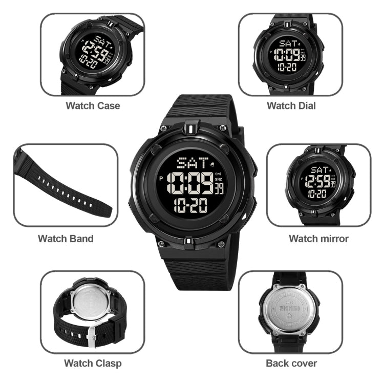 SKMEI 2010 Multifunctional Men 50M Waterproof Luminous Digital Wrist Watch(Gold) - free shipping - PMC TechLife - Order now!