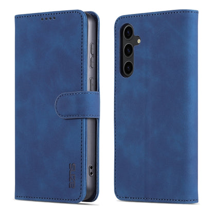 For Samsung Galaxy S24 5G AZNS Skin Feel Calf Texture Flip Leather Phone Case(Blue) - Galaxy S24 5G Cases by AZNS | Online Shopping South Africa | PMC Jewellery | Buy Now Pay Later Mobicred