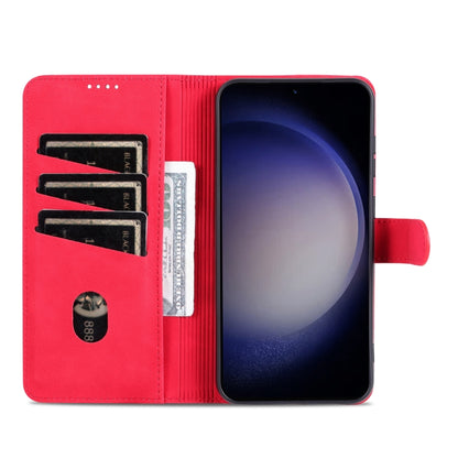 For Samsung Galaxy S24 5G AZNS Skin Feel Calf Texture Flip Leather Phone Case(Red) - Galaxy S24 5G Cases by AZNS | Online Shopping South Africa | PMC Jewellery | Buy Now Pay Later Mobicred