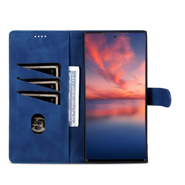 For Samsung Galaxy S24 Ultra 5G AZNS Skin Feel Calf Texture Flip Leather Phone Case(Blue) - Galaxy S24 Ultra 5G Cases by AZNS | Online Shopping South Africa | PMC Jewellery | Buy Now Pay Later Mobicred