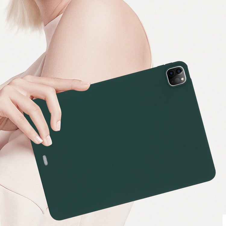 For iPad Pro 11 2024 Oil Spray Skin-friendly TPU Tablet Case(Deep Green) - iPad Pro 11 2024 Cases by PMC Jewellery | Online Shopping South Africa | PMC Jewellery | Buy Now Pay Later Mobicred