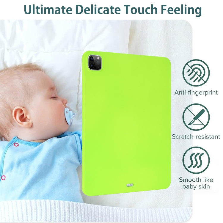 For iPad Pro 13 2024 Oil Spray Skin-friendly TPU Tablet Case(Fluorescent Green) - iPad Pro 13 2024 Cases by PMC Jewellery | Online Shopping South Africa | PMC Jewellery | Buy Now Pay Later Mobicred