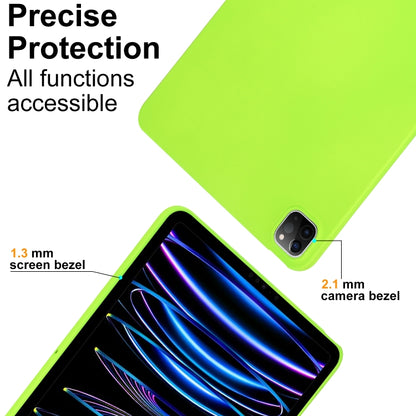 For iPad Pro 13 2024 Oil Spray Skin-friendly TPU Tablet Case(Fluorescent Green) - iPad Pro 13 2024 Cases by PMC Jewellery | Online Shopping South Africa | PMC Jewellery | Buy Now Pay Later Mobicred
