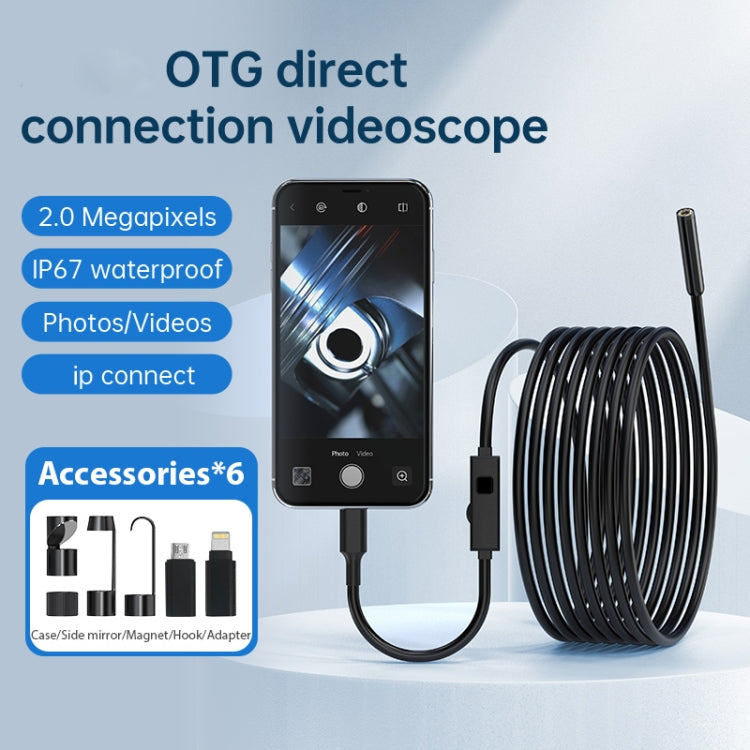 YP105 8mm Lenses 2MP HD Industry Endoscope Support Mobile Phone Direct Connection, Length:5m -  by PMC TechLife | Online Shopping South Africa | PMC TechLife | Buy Now Pay Later Mobicred