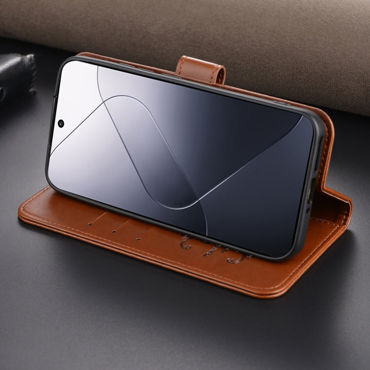 For Xiaomi 14 Pro AZNS Sheepskin Texture Flip Leather Phone Case(Black) - free shipping - PMC Jewellery - Order now!