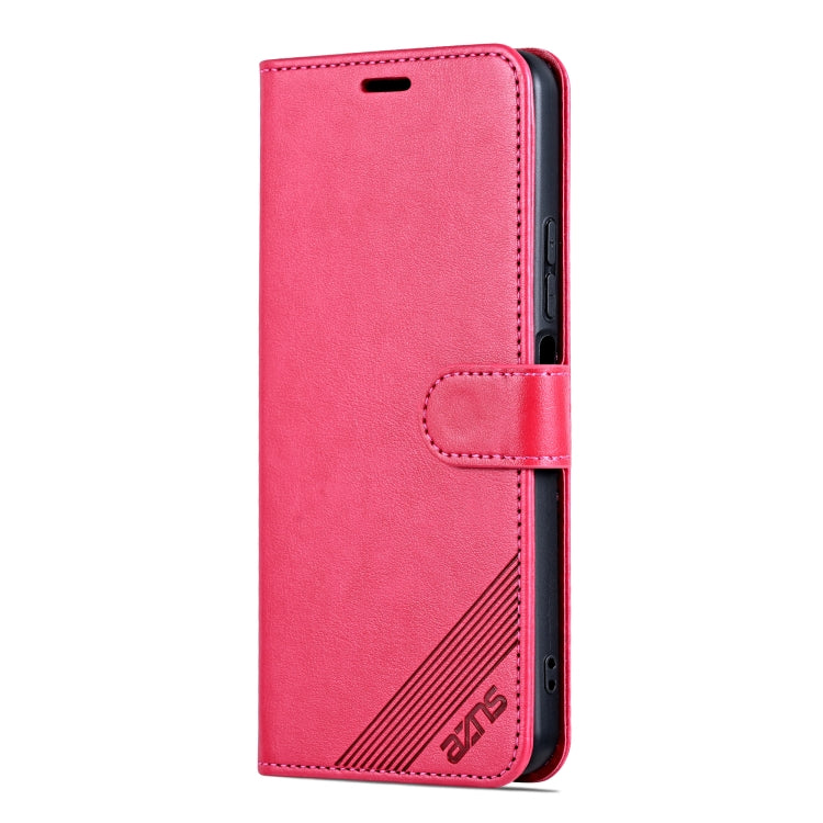 For Xiaomi Poco C65/Redmi 13C AZNS Sheepskin Texture Flip Leather Phone Case(Red) - Xiaomi Cases by AZNS | Online Shopping South Africa | PMC TechLife | Buy Now Pay Later Mobicred
