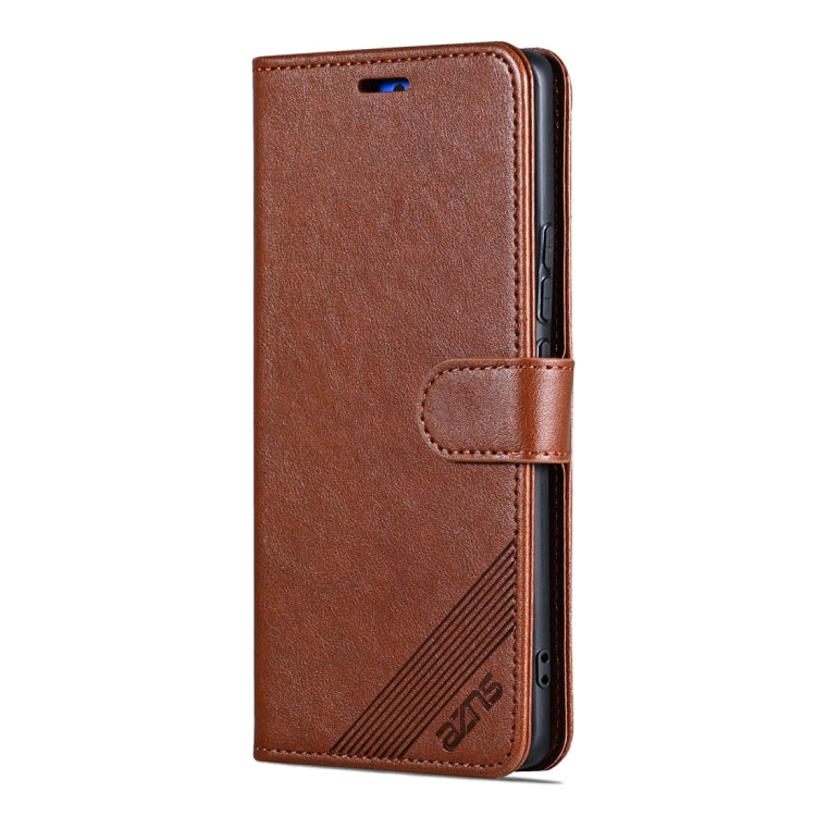 For Xiaomi Redmi K70E AZNS Sheepskin Texture Flip Leather Phone Case(Brown) - K70E Cases by AZNS | Online Shopping South Africa | PMC TechLife | Buy Now Pay Later Mobicred