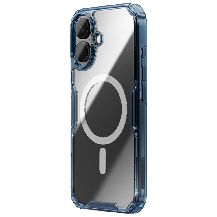 For iPhone 16 Pro Max NILLKIN Ultra Clear Magsafe PC + TPU Phone Case(Blue) - iPhone 16 Pro Max Cases by NILLKIN | Online Shopping South Africa | PMC Jewellery | Buy Now Pay Later Mobicred